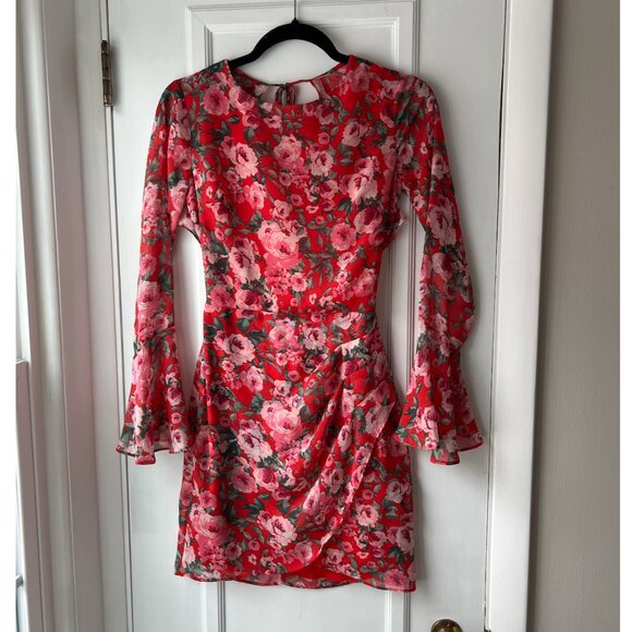 Floral Open Back Dress - Picture 1 of 9